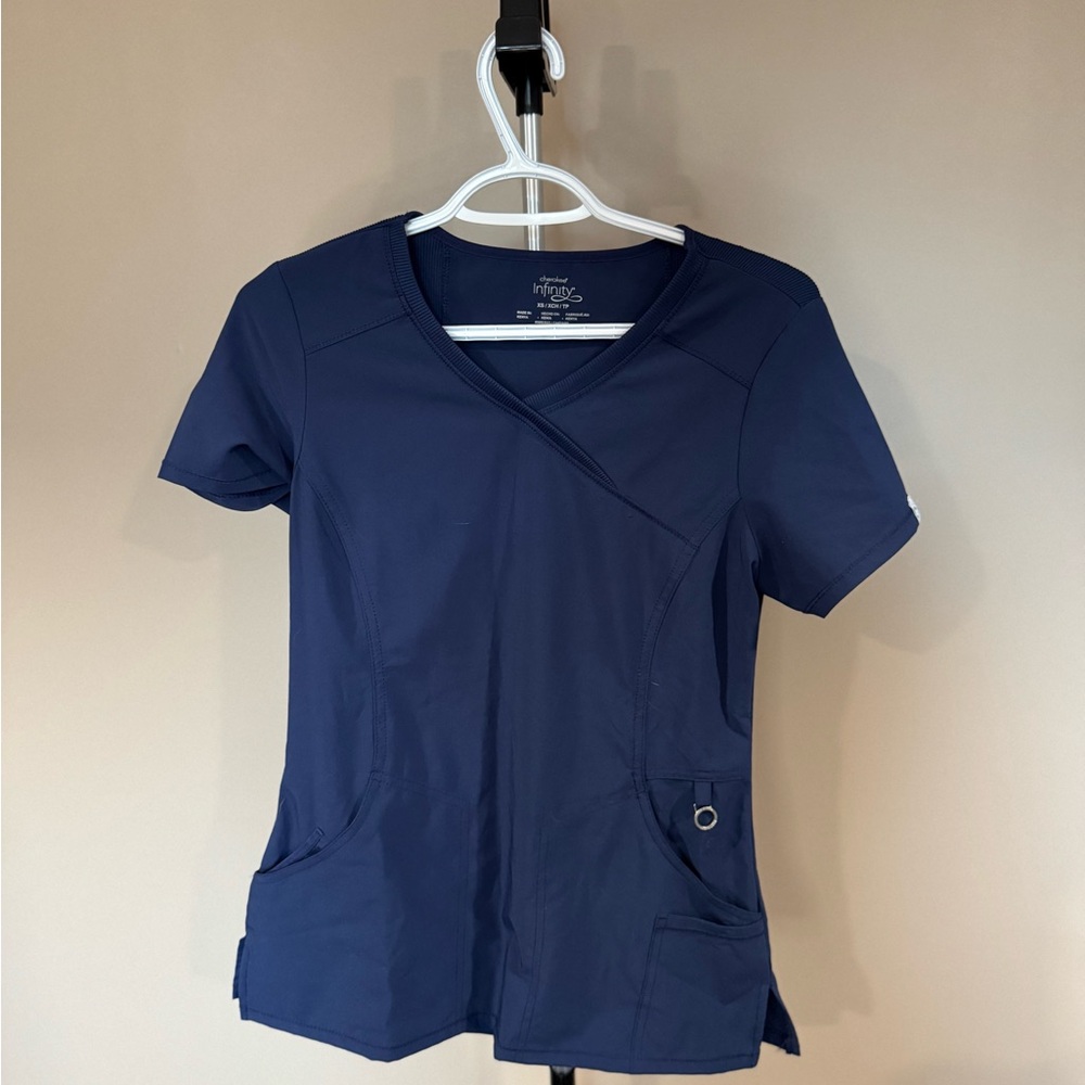 Womens Navy Blue scrub top